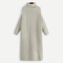 Shein Turtleneck Drop Shoulder Solid Sweater Dress