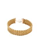 Shein Shiny Gold Braided Hollow Out Choker Necklace