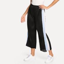 Shein Color Block Pleated Pants