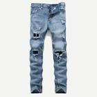 Shein Men Zipper Detail Ripped Jeans