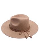 Shein Khaki Wide Brim Hat With Bow Tie
