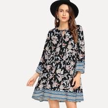 Shein V-neck Floral Dress