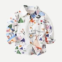 Shein Toddler Boys Cartoon & Letter Print Shirt