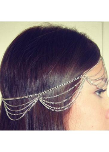 Rosewe Multi Metal Chain Silver Hair Accessory