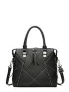Shein Double Zipper Irregular Pattern Pu Bag