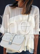 Shein Apricot Ruffle Layer Flounce Blouse