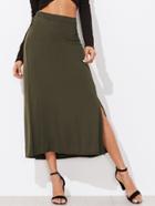 Shein Army Green Split Side Skirt