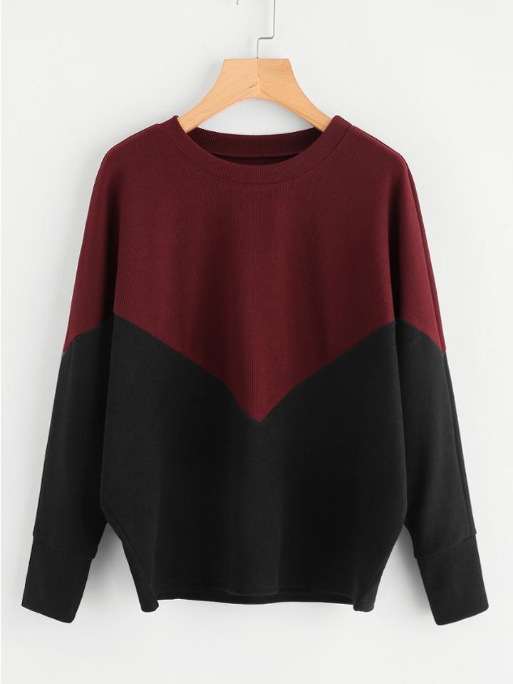 Shein Two Tone Cocoon Pullover