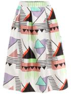 Shein Geometric Print Pleated Skirt