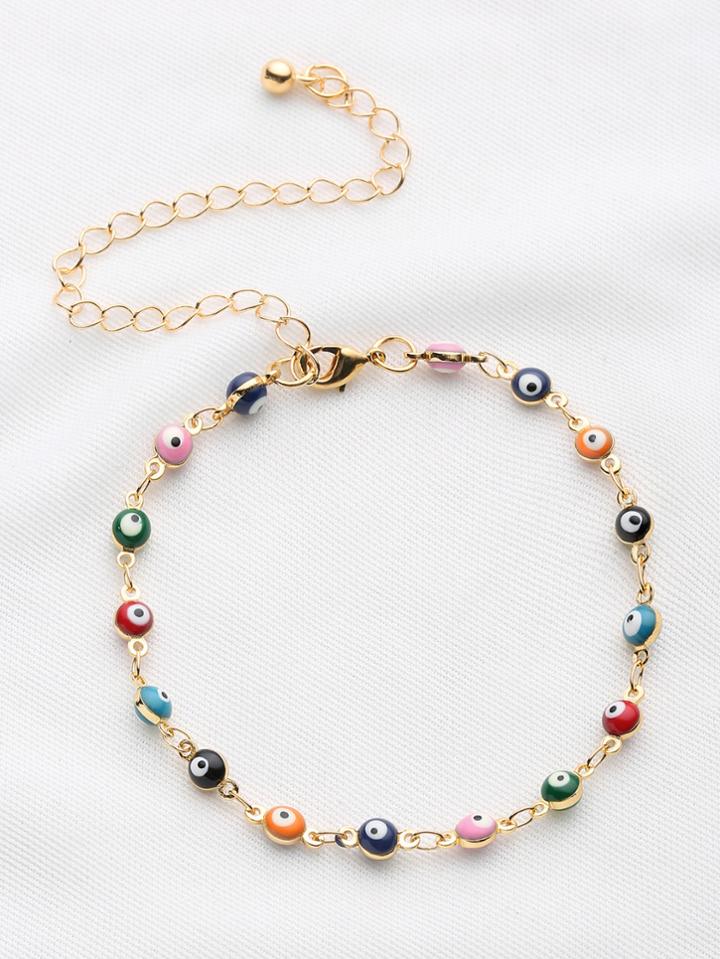 Shein Colorful Beaded Design Chain Bracelet
