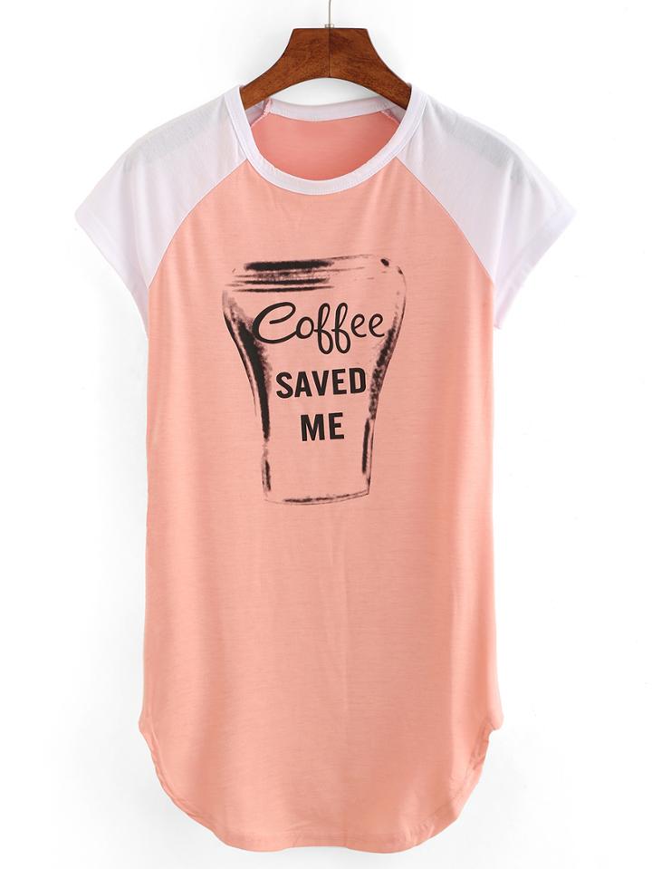 Shein Graphic Print Raglan Sleeve T-shirt