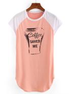 Shein Graphic Print Raglan Sleeve T-shirt