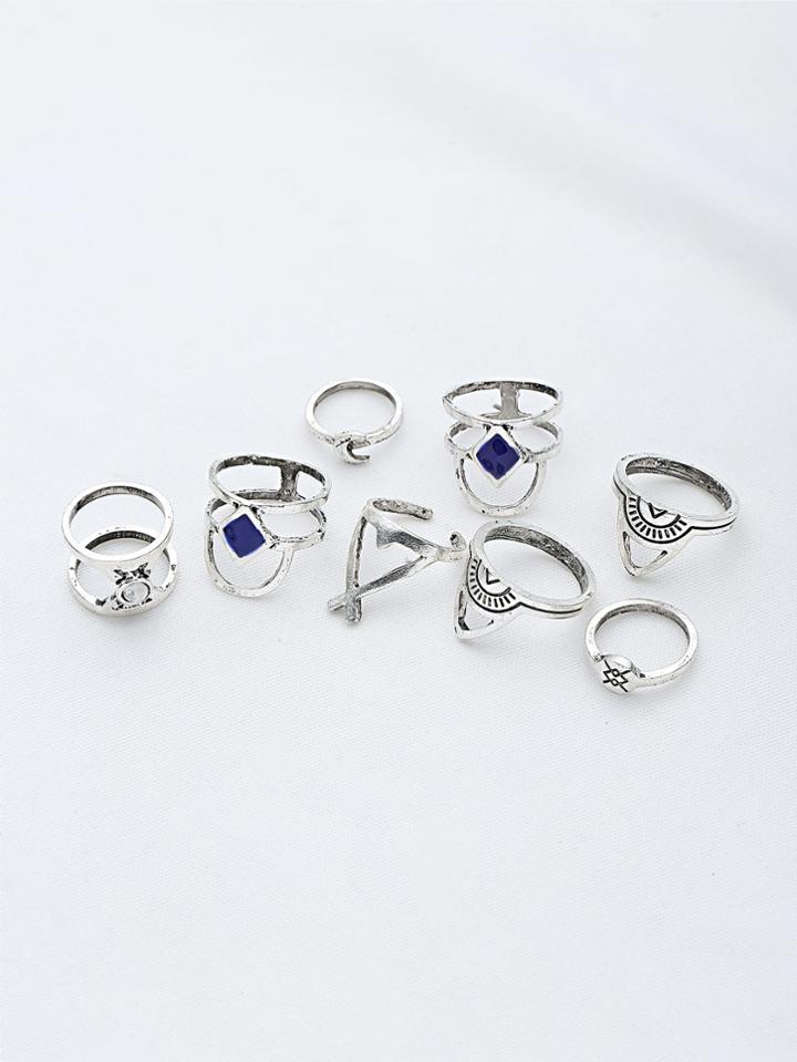 Shein Hollow Out Etched Ring Set