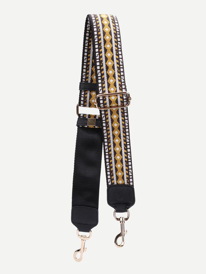 Shein Geometric Embroidery Bag Strap