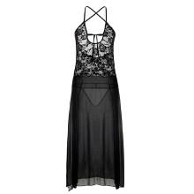 Shein Plus Floral Lace Criss Cross Dress With Thong