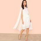 Shein Solid Swing Dress With Longline Cami