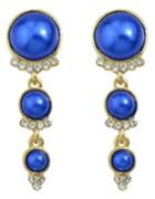 Shein Blue Long Hanging Pearl Earrings