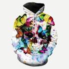 Shein Men Abstract Skull Splatter Drip Hoodie