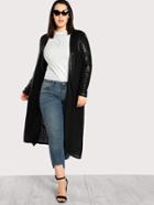 Shein Sheen Reflective Duster Coat