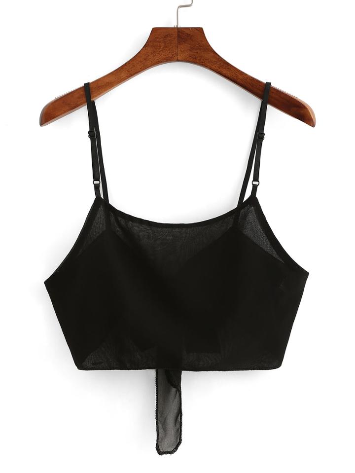 Shein Tie-back Crop Cami Top