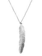 Shein Silver Plated Feather Pendant Necklace