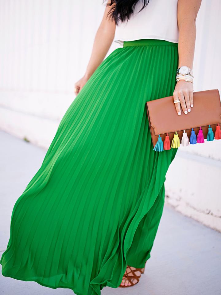 Shein High Waist Pleated Longline Skirt