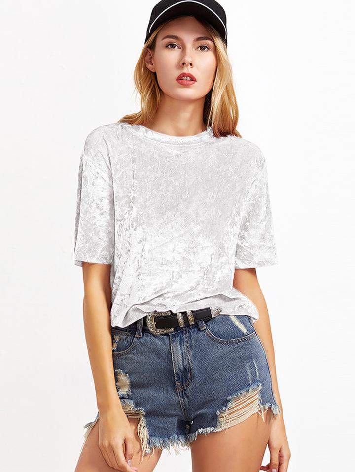 Shein Crushed Velvet T-shirt
