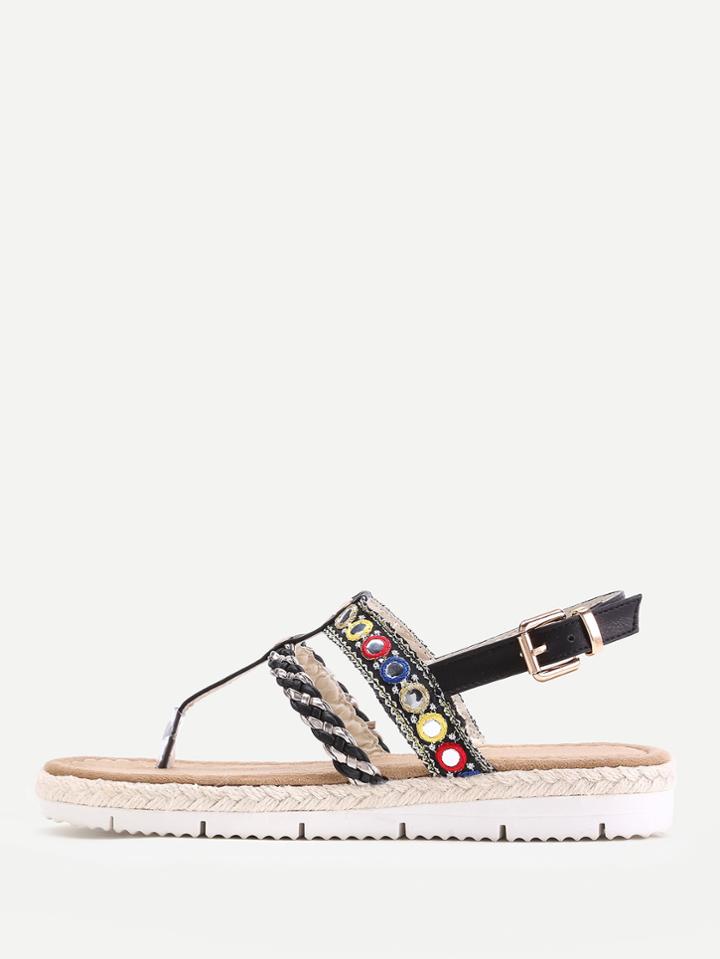 Shein Toe Post Flat Sandals