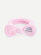 Shein Embroidered Plush Bow Cosmetic Headband