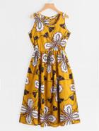 Shein All Over Florals Circle Dress