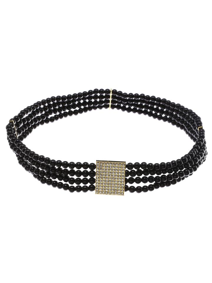 Shein Black Pearl Multilayers Chain Belt