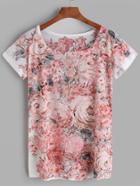 Shein Florals Print Short Sleeve T-shirt