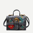 Shein Floral & Butterfly Embroidered Crossbody Bag