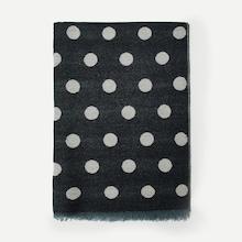 Shein Fringe Hem Polka Dot Scarf