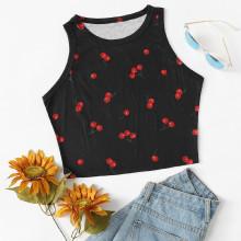Shein Allover Cherry Print Tank Top