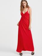 Shein Ruched Surplice Front Backless Draped Cami Dress