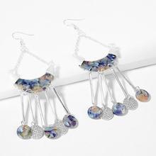 Shein Disc & Bar Detail Drop Earrings