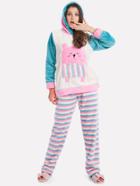 Shein Cartoon Hooded Top With Striped Pants