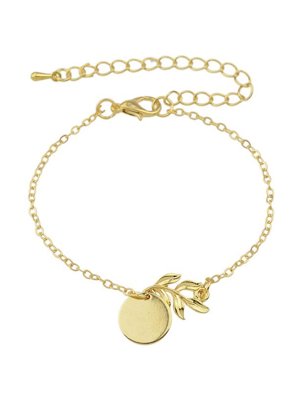 Shein Simple Gold Color Chain Bracelet