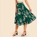 Shein Waist Knot Flower Print Skirt