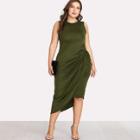 Shein Plus Asymmetrical Hem Twist Side Dress