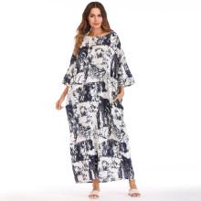 Shein Landscape Print Hidden Pocket Dress