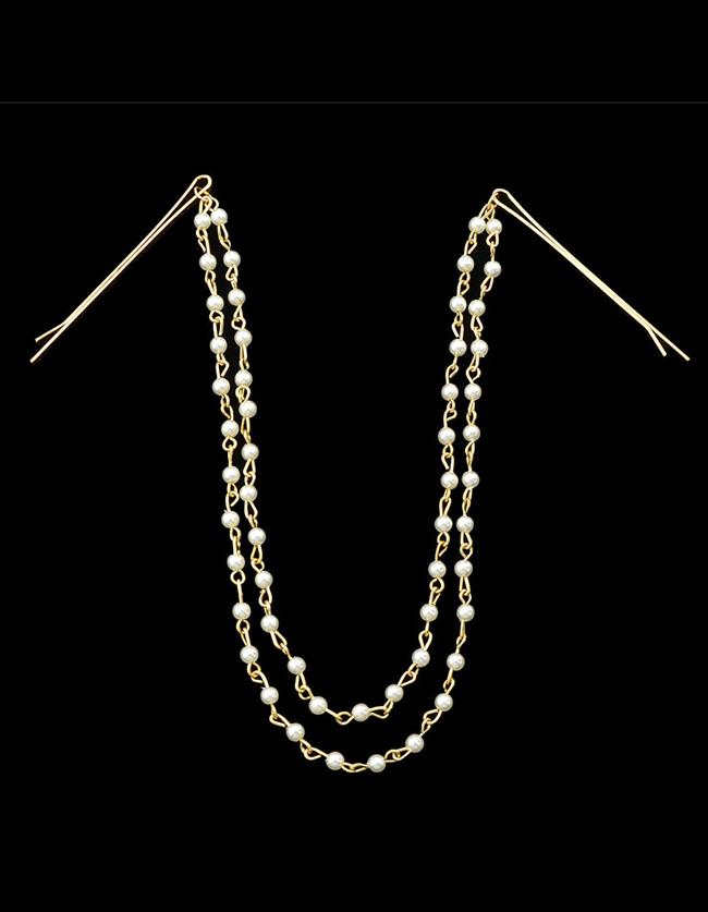 Shein Multilayers Pearl Chain Hair