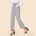 Shein 70s Zip Fly Houndstooth Pants
