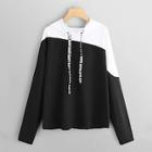 Shein Plus Two Tone Cut And Sew Hoodie