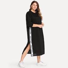 Shein Plus Letter Taped Side Dress