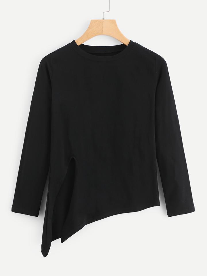 Shein Split Side Asymmetrical Tee
