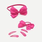Shein Girls Bow Decorated Hair Accessories Set 6pcs