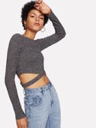 Shein Cut Out Side Ribbed Tee