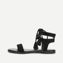 Shein Tassel Tie Design Flat Sandals